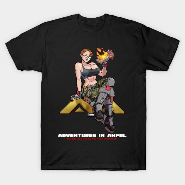 Adventures in Awful - Burning Bad Comics! T-Shirt by J.Ishiro Finney / Adventures in Awful